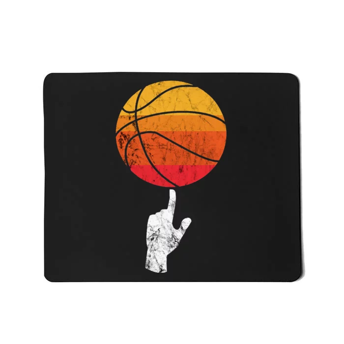 Basketball Playing Basketball Sports Vintage Retro Sunset Mousepad