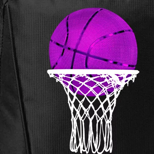 Basketball Purple Bball Sport Lover Gift Gift City Backpack