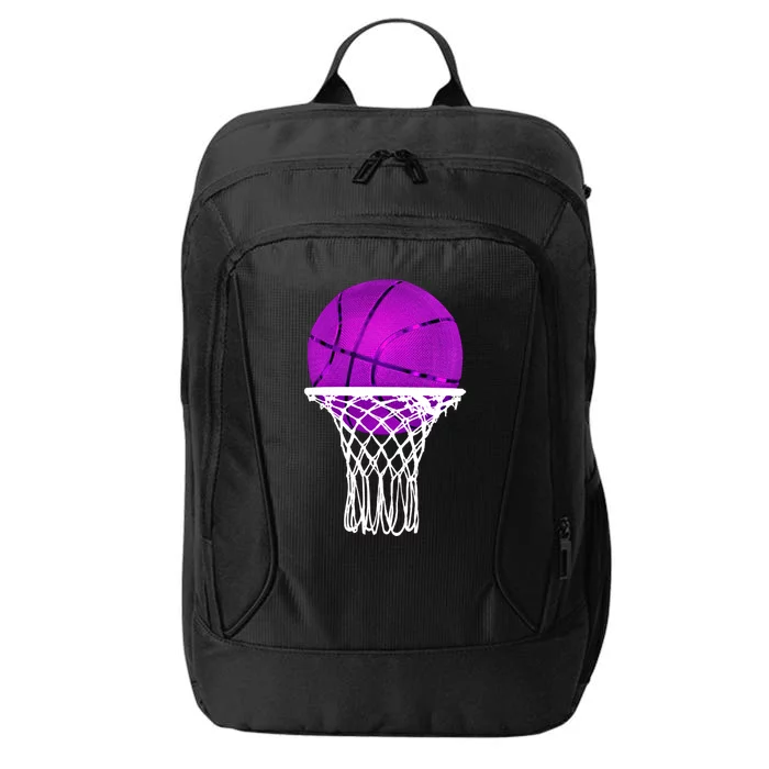 Basketball Purple Bball Sport Lover Gift Gift City Backpack