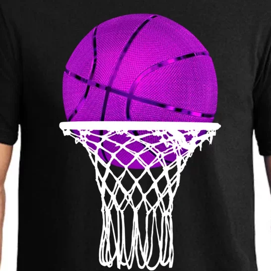 Basketball Purple Bball Sport Lover Gift Gift Pajama Set