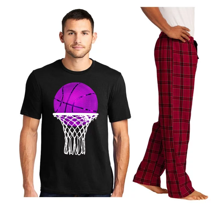 Basketball Purple Bball Sport Lover Gift Gift Pajama Set