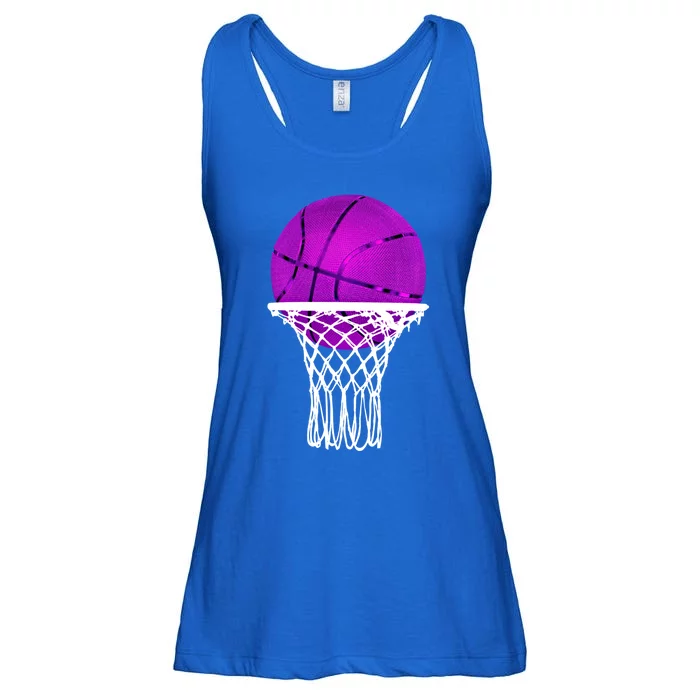 Basketball Purple Bball Sport Lover Gift Gift Ladies Essential Flowy Tank