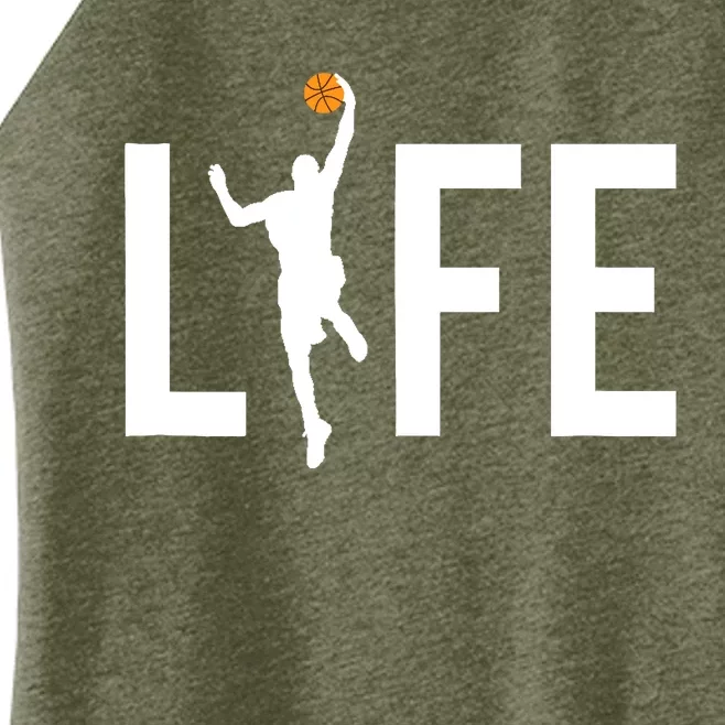 Basketball Player Ball is Life Gifts for Basketball Lover Women’s Perfect Tri Rocker Tank