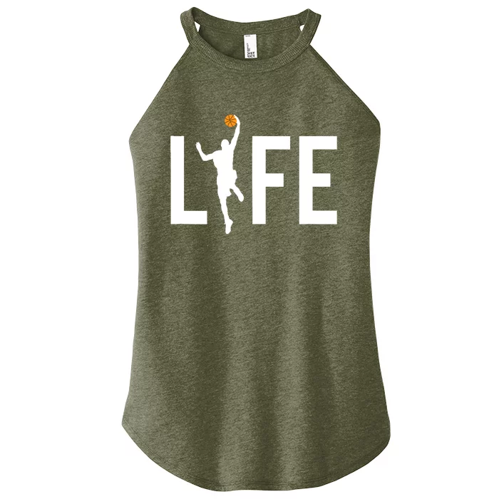 Basketball Player Ball is Life Gifts for Basketball Lover Women’s Perfect Tri Rocker Tank