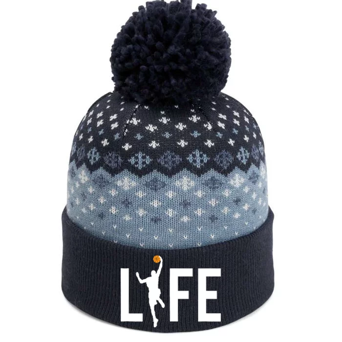 Basketball Player Ball is Life Gifts for Basketball Lover The Baniff Cuffed Pom Beanie