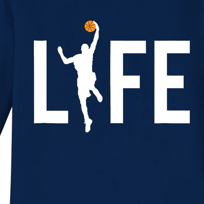 Basketball Player Ball is Life Gifts for Basketball Lover Baby Long Sleeve Bodysuit