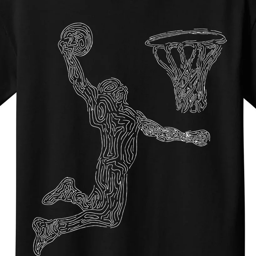 Basketball Player Basketballer Sports Evolution Kids T-Shirt