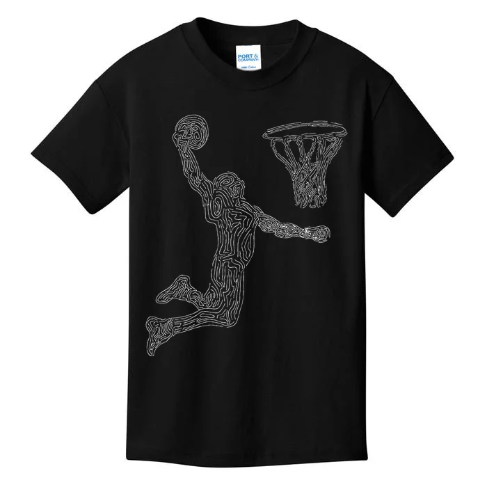 Basketball Player Basketballer Sports Evolution Kids T-Shirt