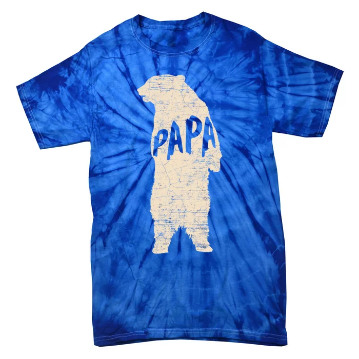 Big Papa Bear Hug Father Novelty Cute Gift Tie-Dye T-Shirt