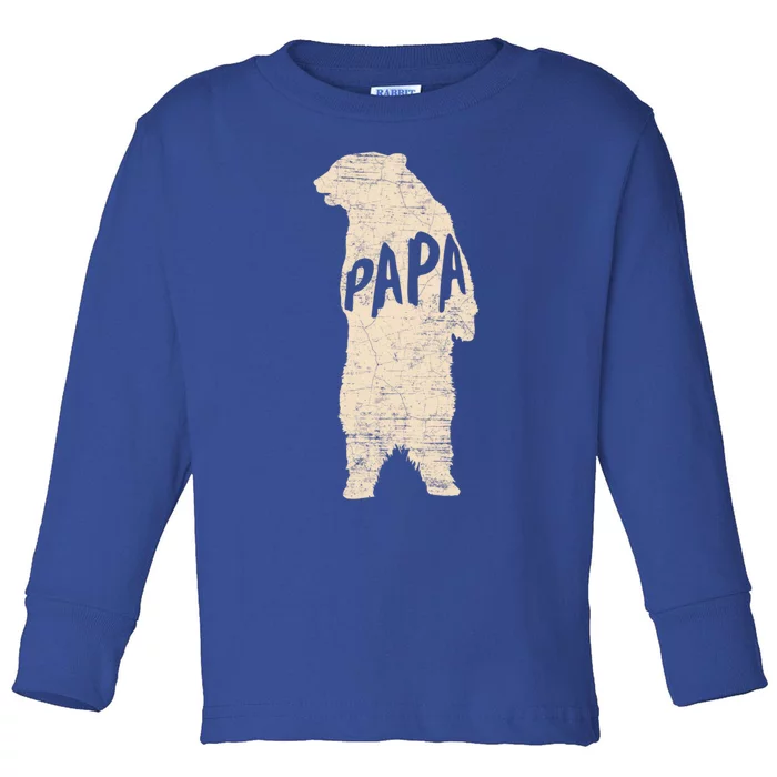 Big Papa Bear Hug Father Novelty Cute Gift Toddler Long Sleeve Shirt