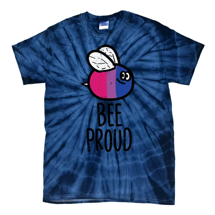 Bee Proud Bisexual Color Bi Pride Stuff Flag Lgbtq Great Gift Tie-Dye T-Shirt