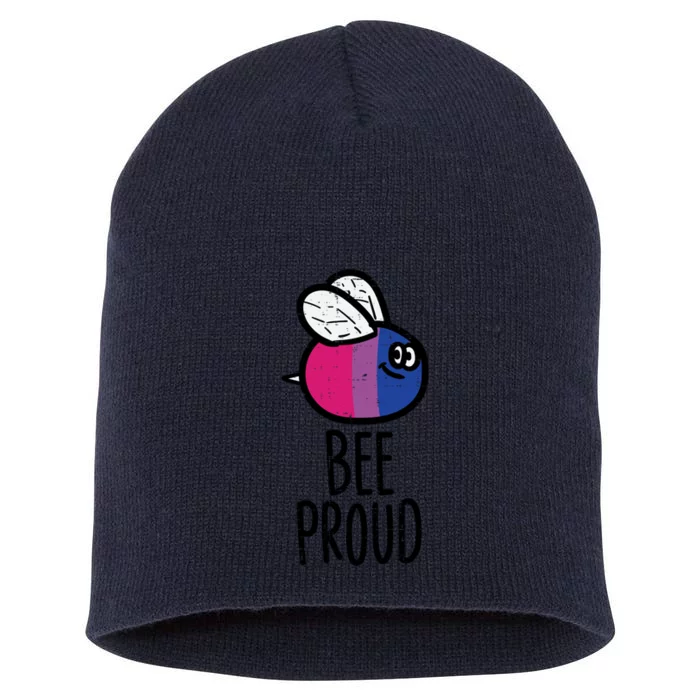 Bee Proud Bisexual Color Bi Pride Stuff Flag Lgbtq Great Gift Short Acrylic Beanie