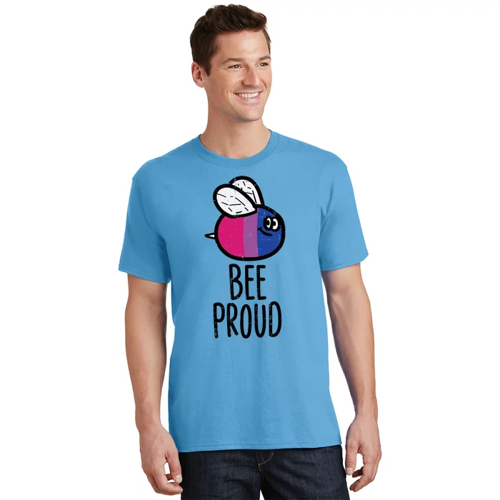 Bee Proud Bisexual Color Bi Pride Stuff Flag Lgbtq Great Gift T-Shirt