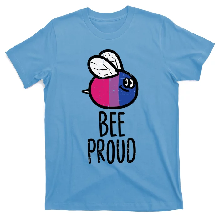 Bee Proud Bisexual Color Bi Pride Stuff Flag Lgbtq Great Gift T-Shirt