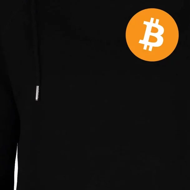 Bitcoin Pocket Womens Funnel Neck Pullover Hood