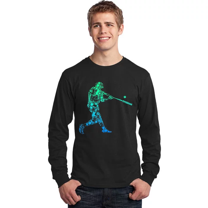 Baseball Player Batter Men Kids Tall Long Sleeve T-Shirt