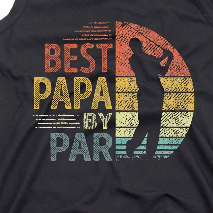 Best Papa By Par Fathers Day Golf Gift Grandpa Tank Top