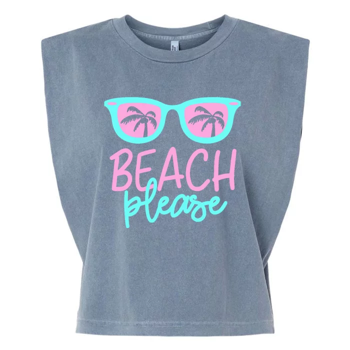 Beach Please Garment-Dyed Women's Muscle Tee