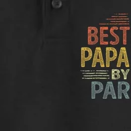 Best Papa By Par Father's Day Golf Gift Grandpa Dry Zone Grid Performance Polo