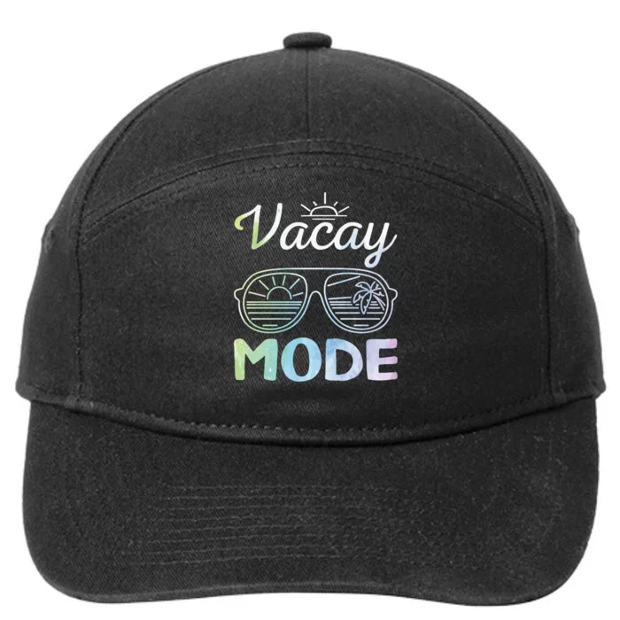 Beach Party Beach Vacation Mode On Vacay Mode 7-Panel Snapback Hat