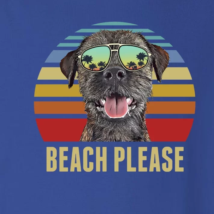 Beach Please Border Terrier Dog Funny Summer Gift Toddler Long Sleeve Shirt