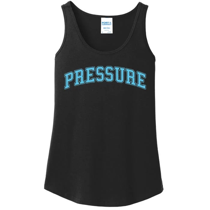 Blue Pressure Blue Color Graphic Ladies Essential Tank