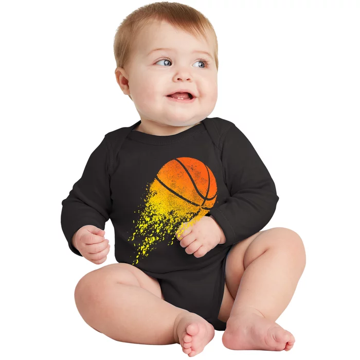 Basketball Player Bball Sports Coach Fan Baller Baby Long Sleeve Bodysuit