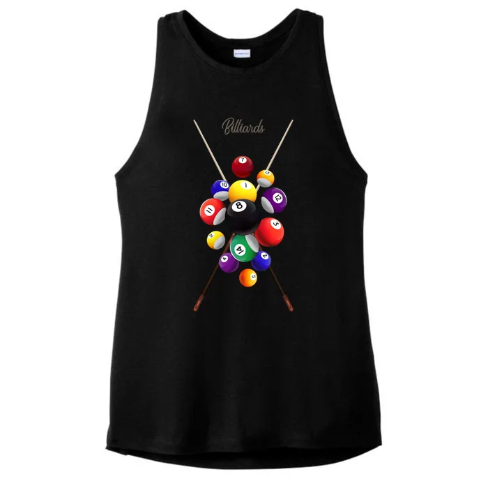 Billiard Pool Billiards Gift Ladies Tri-Blend Wicking Tank