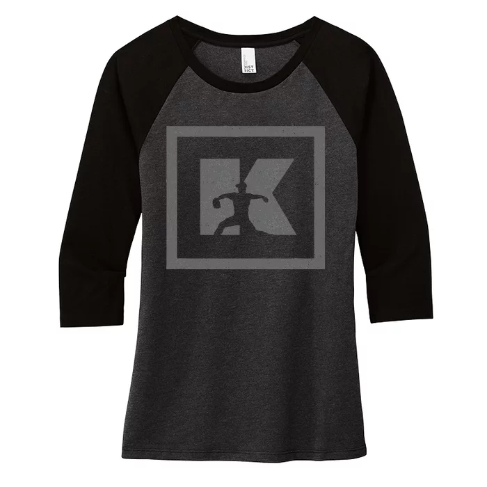 Baseball Pitcher Women's Tri-Blend 3/4-Sleeve Raglan Shirt