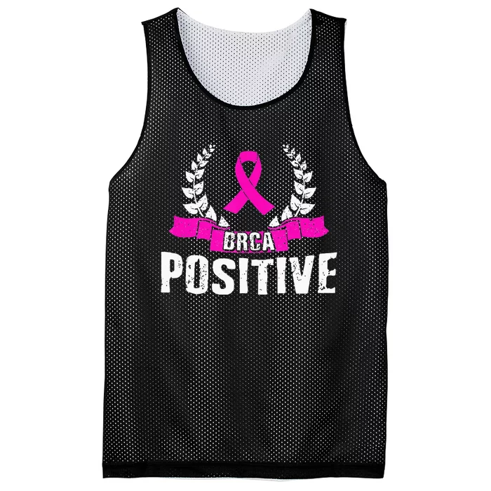 BRCA Positive Breast Cancer Awareness Survivor Mesh Reversible Basketball Jersey Tank