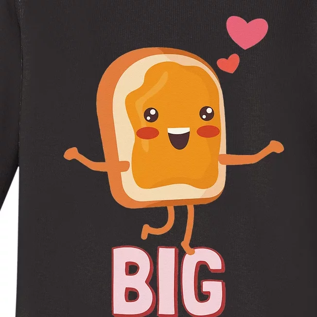 Big Peanut Butter PB&J Sorority Reveal Set Big Sister Baby Long Sleeve Bodysuit