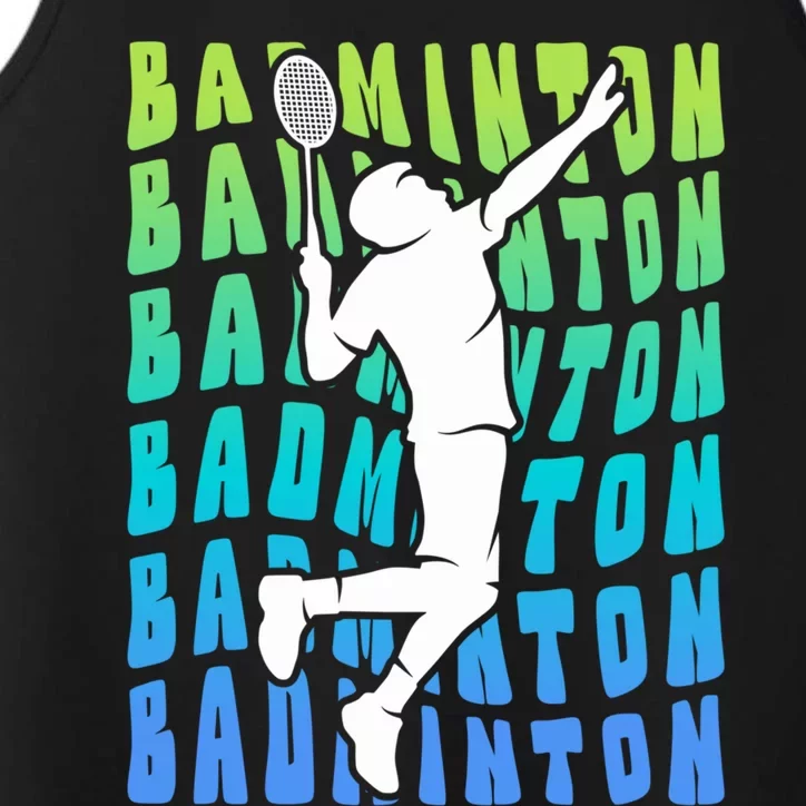 Badminton Player Badminton Funny Gift Performance Tank