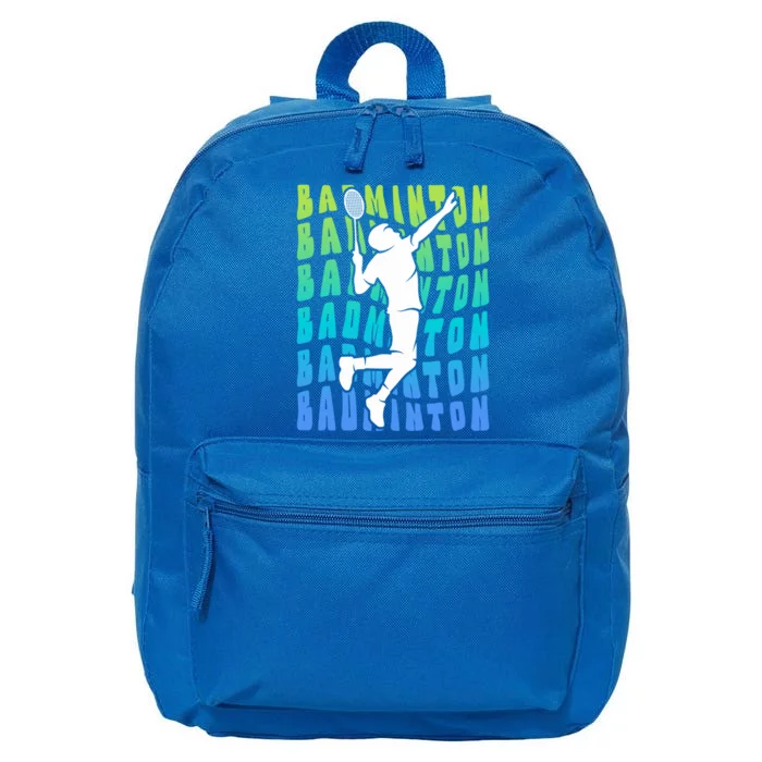 Badminton Player Badminton Funny Gift 16 in Basic Backpack