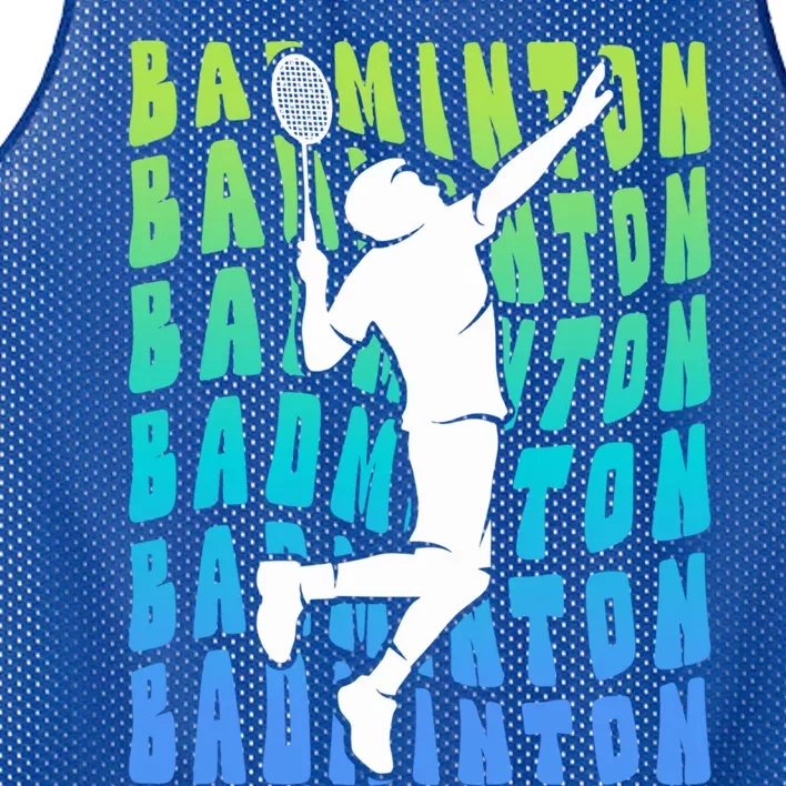 Badminton Player Badminton Funny Gift Mesh Reversible Basketball Jersey Tank