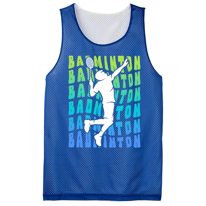 Badminton Player Badminton Funny Gift Mesh Reversible Basketball Jersey Tank