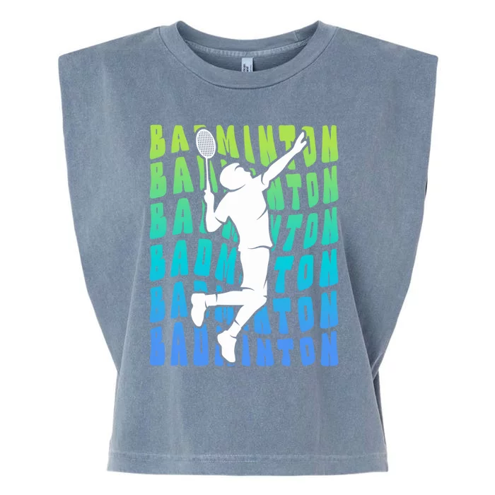 Badminton Player Badminton Funny Gift Garment-Dyed Women's Muscle Tee