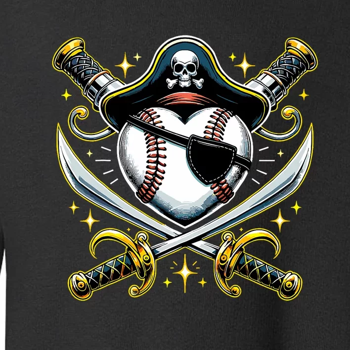 Baseball Pirate Toddler Sweatshirt