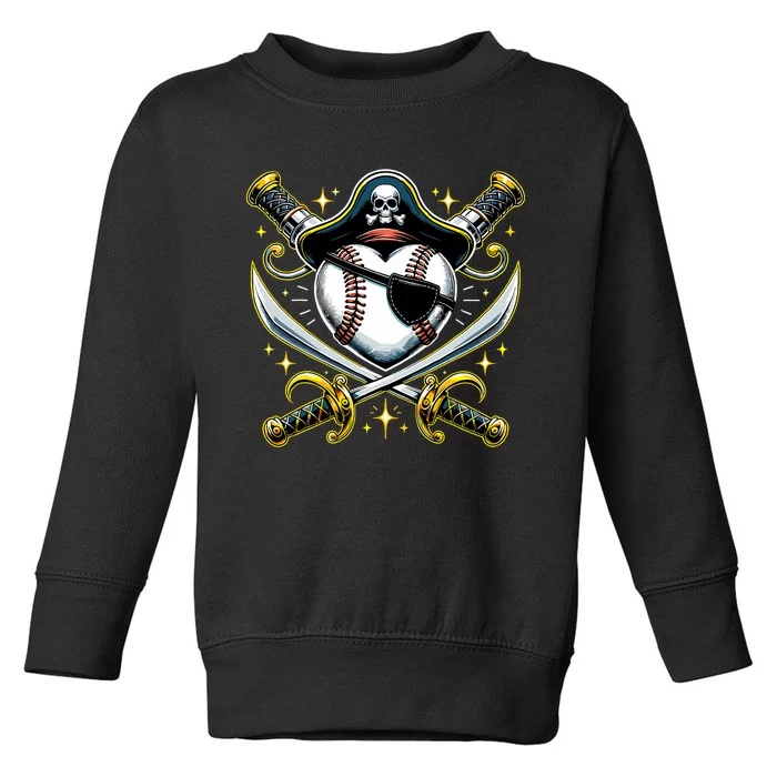 Baseball Pirate Toddler Sweatshirt