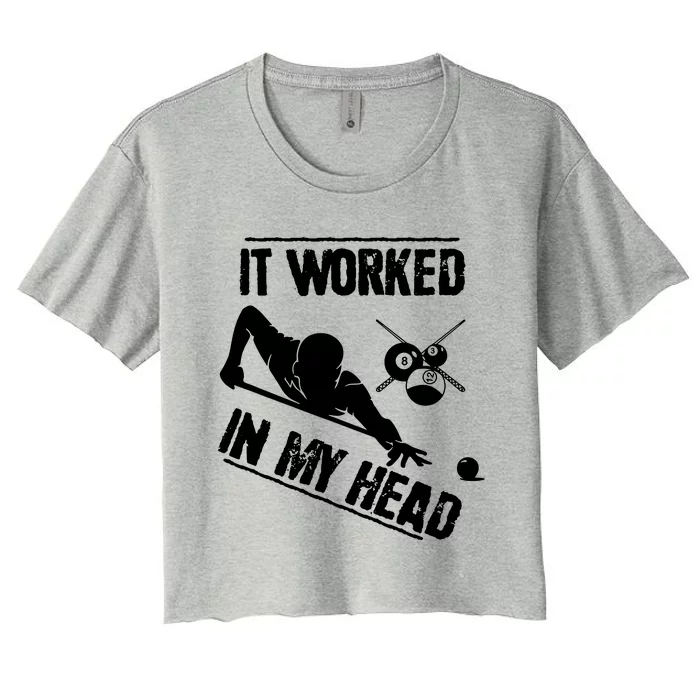 Billiard Player Women's Crop Top Tee