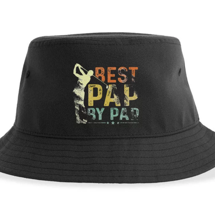 Best Pap By Par Funny Golf Lover Grandpa Golfer Fathers Day Sustainable Bucket Hat