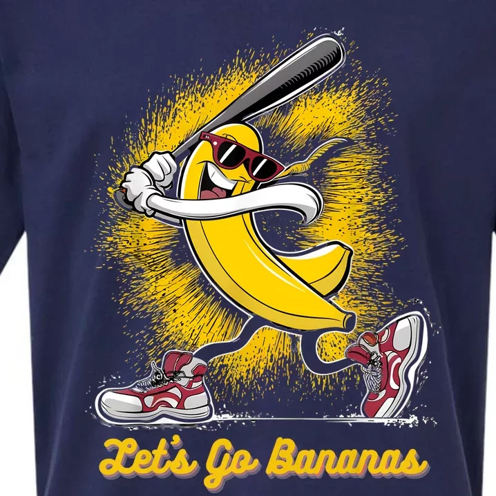 Banana Playing Baseball Fruit Lover Baseball Player Sueded Cloud Jersey T-Shirt