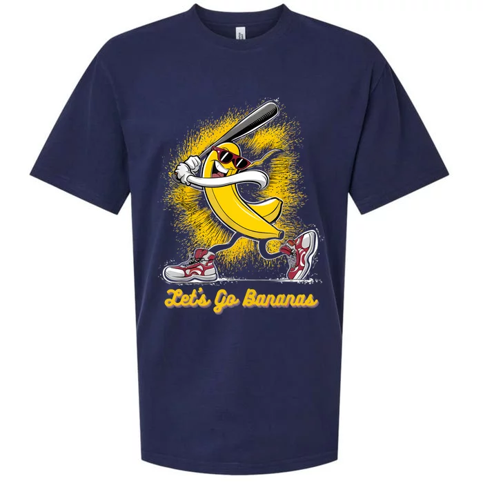 Banana Playing Baseball Fruit Lover Baseball Player Sueded Cloud Jersey T-Shirt