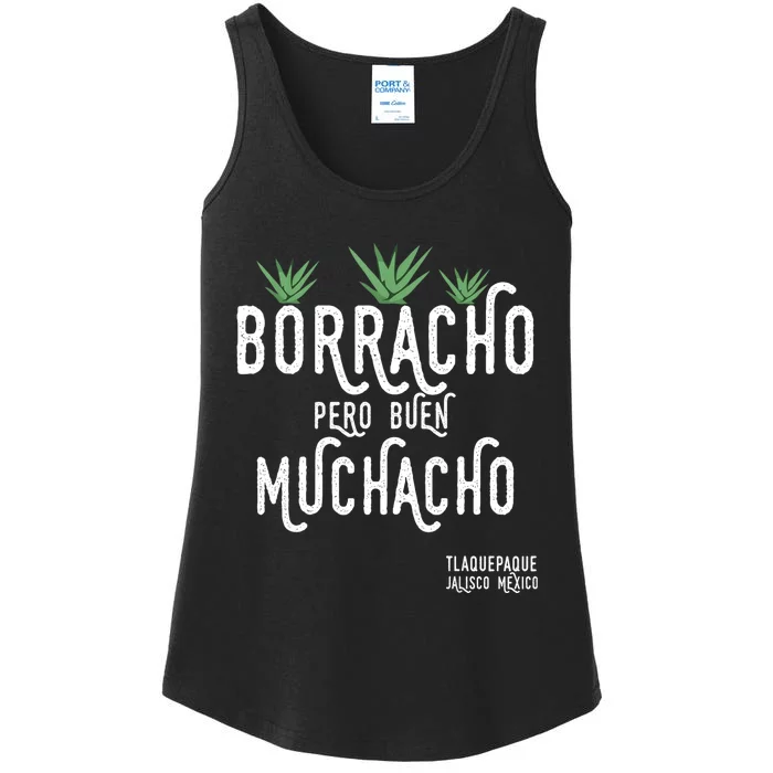 Borracho Pero Buen Muchacho Mexico Saying Ladies Essential Tank