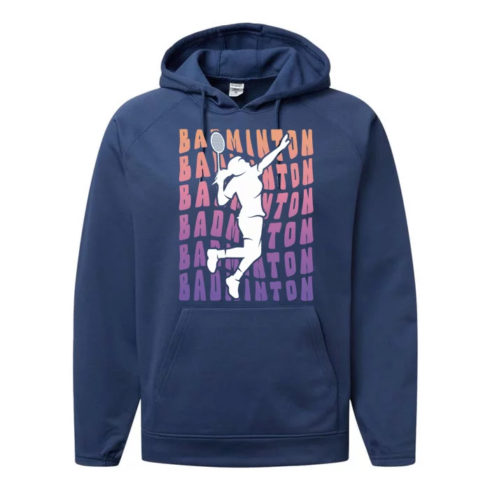 Badminton Player Badminton Gift Performance Fleece Hoodie