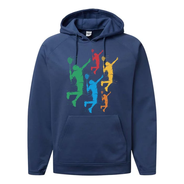 Badminton Players Badminton Gift Performance Fleece Hoodie