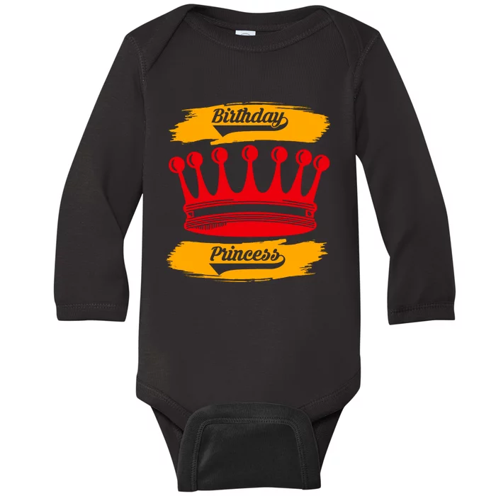 Birthday Princess Baby Long Sleeve Bodysuit