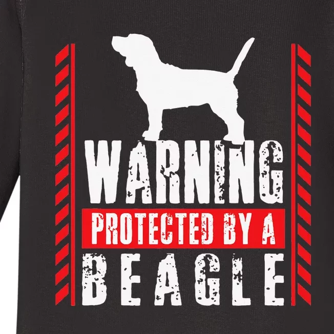 Beagle Protected Beagles Dog Lover Dad Mom Baby Long Sleeve Bodysuit