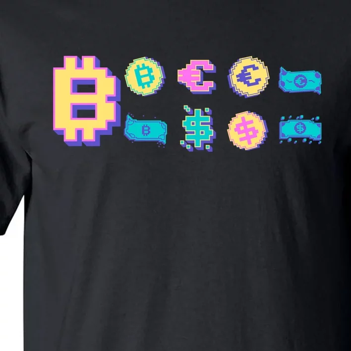 Bitcoin Pixelated Tall T-Shirt