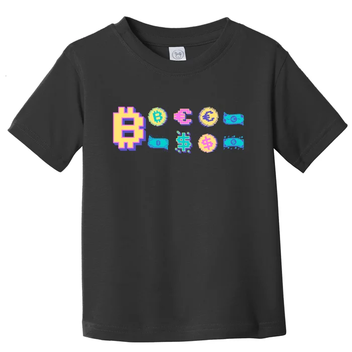 Bitcoin Pixelated Toddler T-Shirt