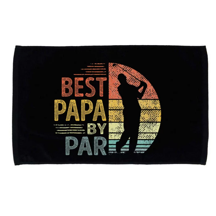 Best Papa By Par Fathers Day Golf Gift Grandpa Microfiber Hand Towel